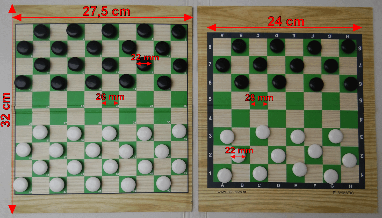 Jogo de damas: 3 damas contra 1 dama na grande diagonal + 1 pedra em H6 